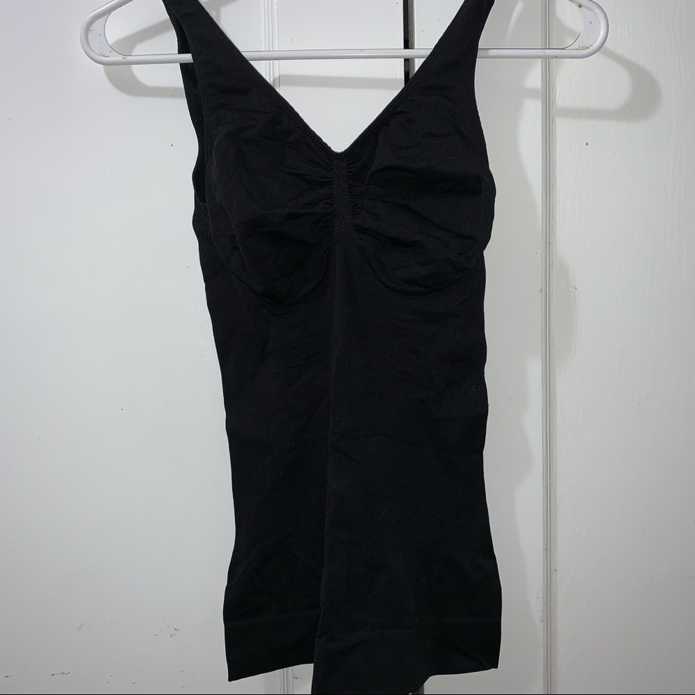 Black Fitted Belly Tucker Tank Top